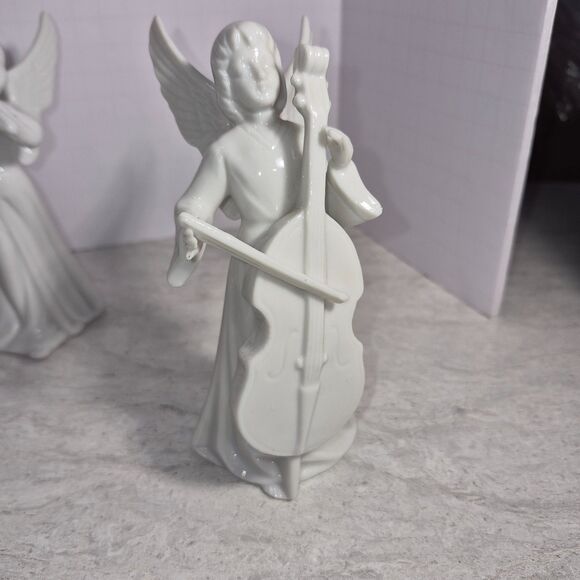 3 White Tengra Angel's 6ins Tall Porcelain Girl's Figurine, - Picture 10 of 16